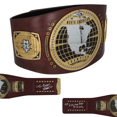 Shawn Spears WWE Autographed NXT North American Championship Replica Title Belt with Multiple Inscriptions