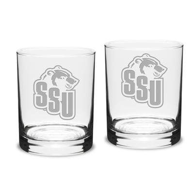 Shawnee State Bears 14oz. Two-Piece Classic Double Old-Fashioned Glass Set