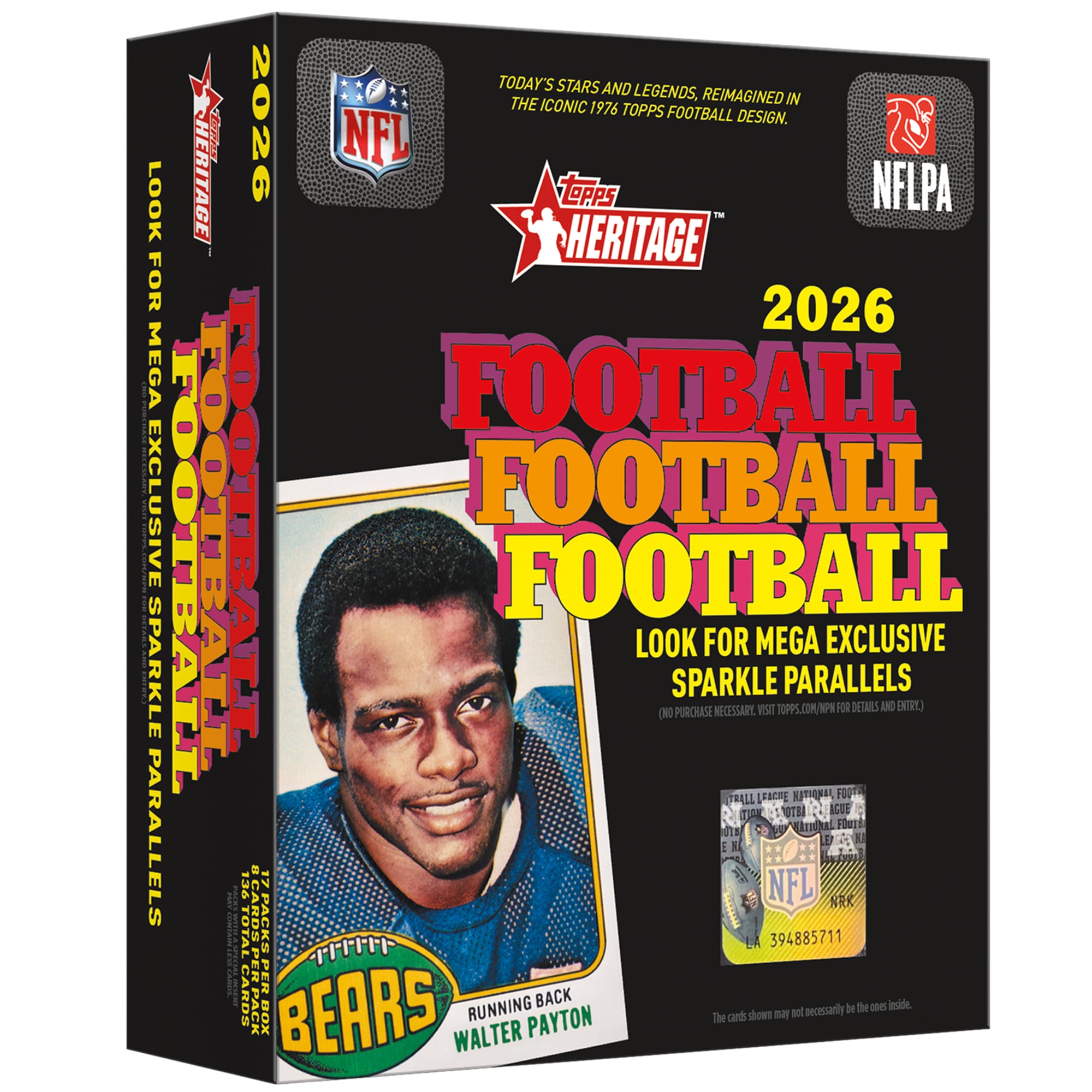 2026 Topps Heritage Football Factory Sealed Mega Box