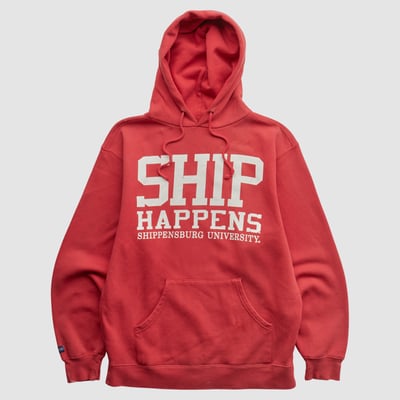Shippensburg Raiders Jansport 2000s Hooded Pullover Sweatshirt - Red - M by Fanatics Real Vintage
