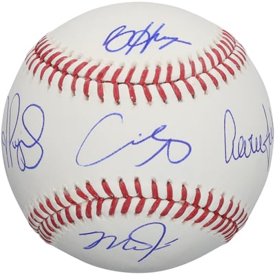 Shohei Ohtani, Aaron Judge, Albert Pujols, Mike Trout & Bryce Harper Autographed Fanatics Authentic Multiple MLB League MVP Winners Baseball - Limited Edition #3/5