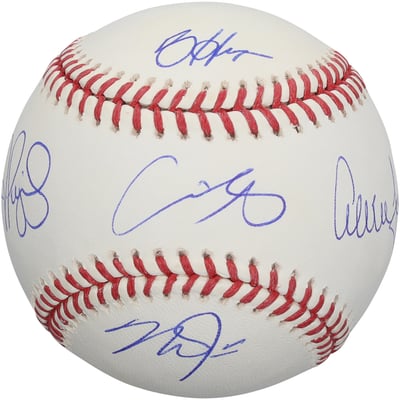 Shohei Ohtani, Aaron Judge, Albert Pujols, Mike Trout & Bryce Harper Autographed Fanatics Authentic Multiple MLB League MVP Winners Baseball - Limited Edition of 5