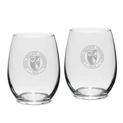 Siena Heights Saints Two-Piece 15oz. Stemless Wine Glass Set