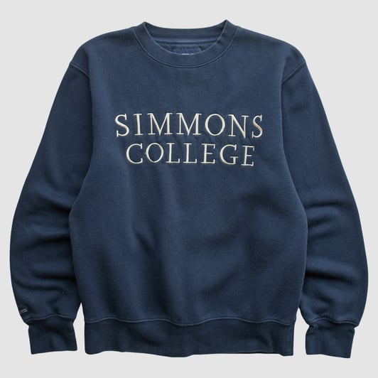 Simmons University Sharks Jansport 2000s Pullover Sweatshirt - Navy - S by Fanatics Real Vintage