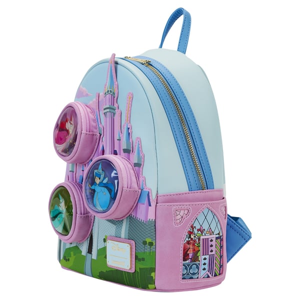 Sleeping Beauty Loungefly Stained Glass Castle Mini Backpack display picture 1