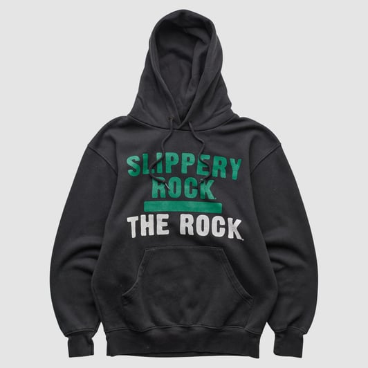Slippery Rock Pride Jansport 2000s Hooded Pullover Sweatshirt - Black - S by Fanatics Real Vintage