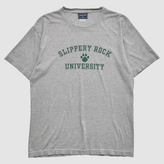 Slippery Rock Pride Jansport 2000s T-shirt - Gray - M by Fanatics Real Vintage