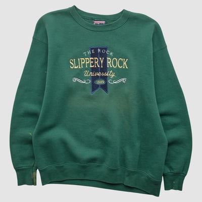 Slippery Rock Pride Jansport 90s Pullover Sweatshirt - Green - S by Fanatics Real Vintage