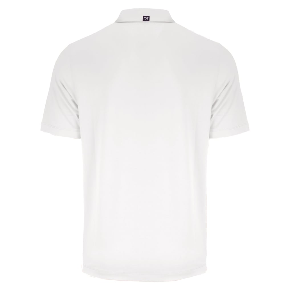 SMU Mustangs Cutter & Buck Forge Eco Stretch Recycled Polo - White
