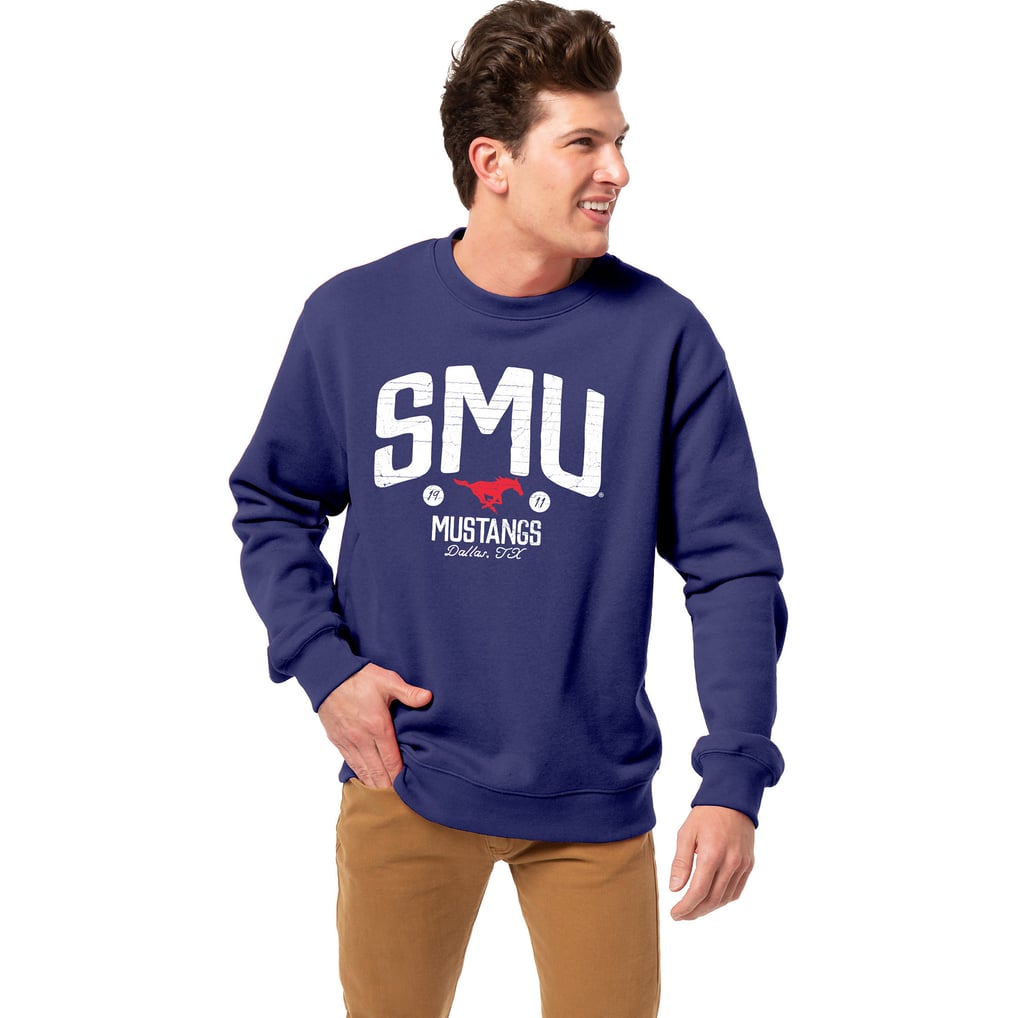 SMU Mustangs League Collegiate Wear Essentials 2.0 Fleece Pullover Sweatshirt - Royal