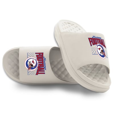 SMU Mustangs ISlide Unisex Football Kickoff Motive Slide Sandals - Cream