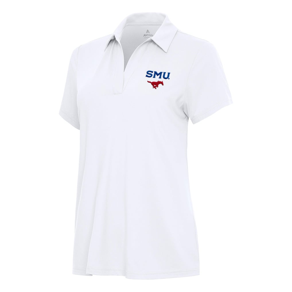 SMU Mustangs Antigua Women's Era Polo - White