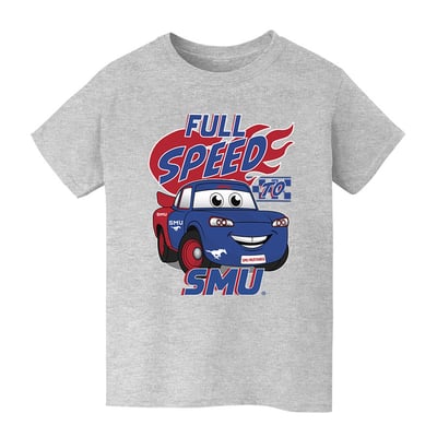  SMU Mustangs Vive La Fete Youth Full Speed T-Shirt - Gray