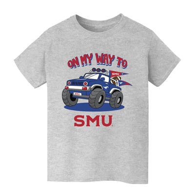 SMU Mustangs Vive La Fete Youth On My Way T-Shirt - Gray