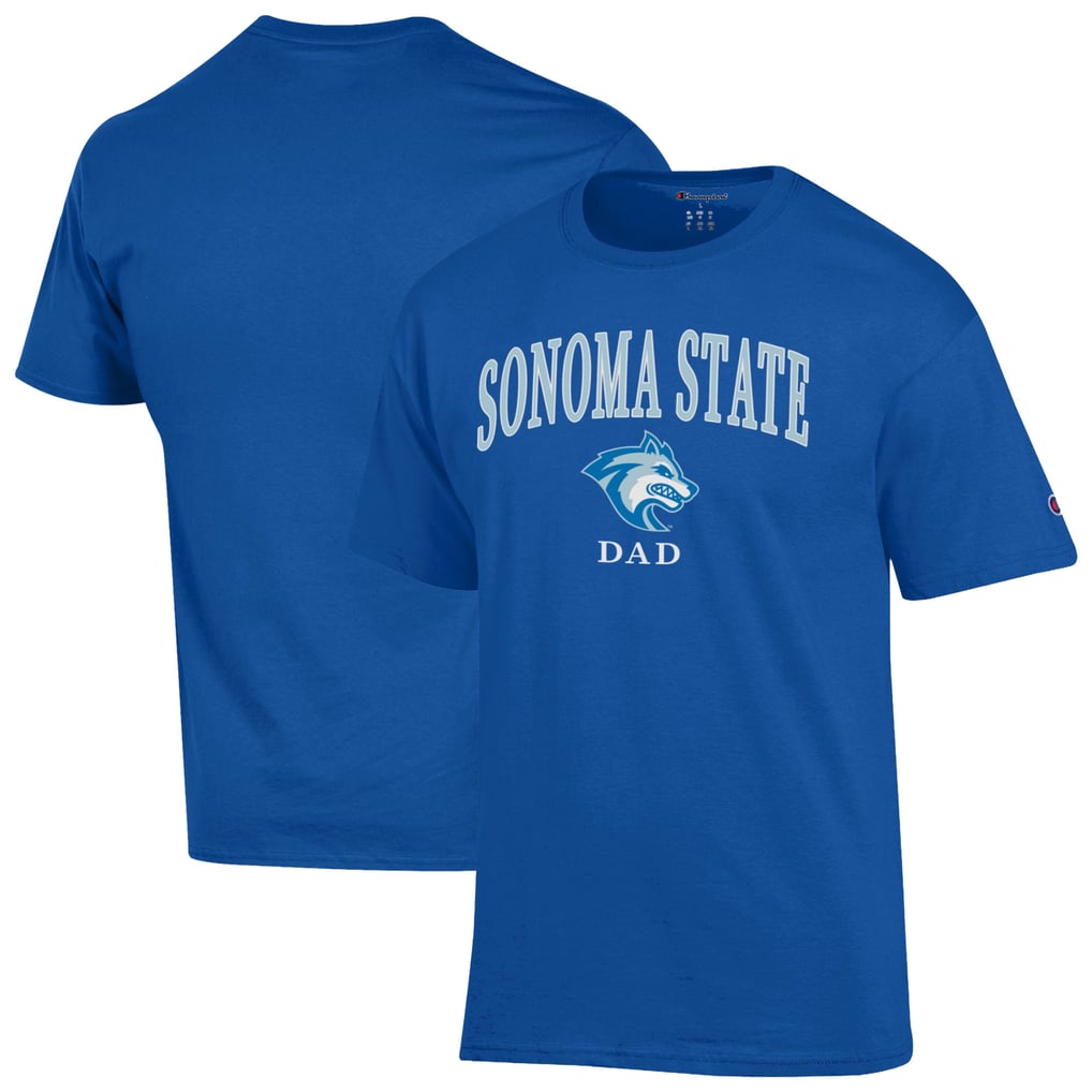  Sonoma State Seawolves Champion Arch Dad Jersey T-Shirt - Blue