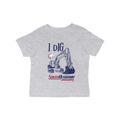 South Alabama Jaguars Vive La Fete Infant Excavator T-Shirt - Gray