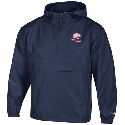 South Alabama Jaguars Champion Packable Half-Zip Hooded Jacket - Navy
