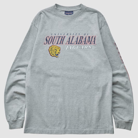 South Alabama Jaguars Jansport 2000s Long Sleeve T-shirt - Heather Gray - L by Fanatics Real Vintage