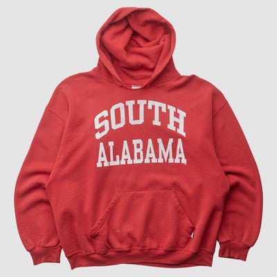 South Alabama Jaguars Russell 2000s Hooded Pullover Sweatshirt - Red - M by Fanatics Real Vintage