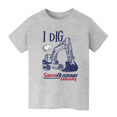 South Alabama Jaguars Vive La Fete Youth Excavator T-Shirt - Gray