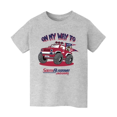 South Alabama Jaguars Vive La Fete Youth On My Way T-Shirt - Gray