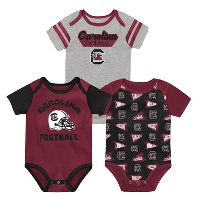South Carolina Gamecocks Outerstuff Infant Star Player Three-Piece Bodysuit Set