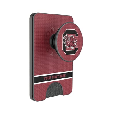 South Carolina Gamecocks Keyscaper Personalized Endzone Solid PopSockets Magnetic Wallet