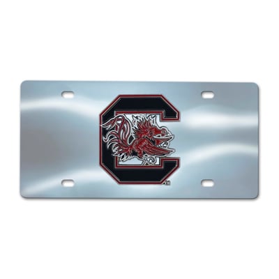 South Carolina Gamecocks Logo Brands Chrome Diecast License Plate