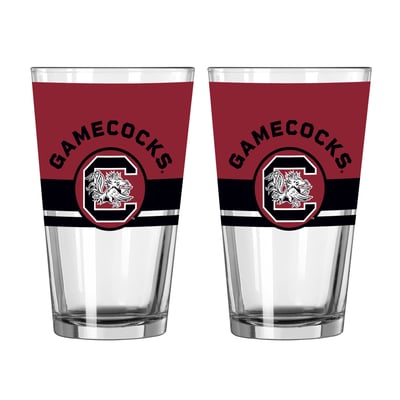 South Carolina Gamecocks Logo Brands Two-Piece 16oz. Horizon Pint Glass Set