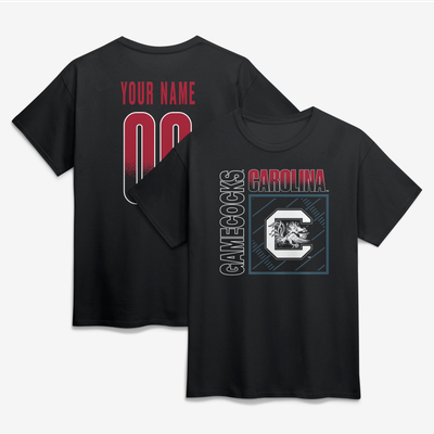 South Carolina Gamecocks Big & Tall Home Field Pop Personalized Any Name & Number T-Shirt - Black
