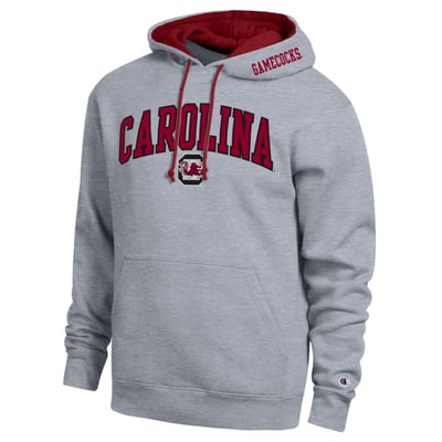  South Carolina Gamecocks Champion Arch Tackle Twill Hoodie - Heather Gray