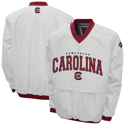 South Carolina Gamecocks Franchise Club Windshell V-Neck Jacket - White