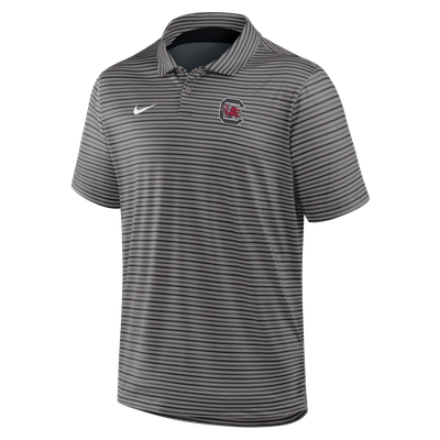 South Carolina Gamecocks Nike Coaches Dri-FIT Tour Stripe Polo - Gray