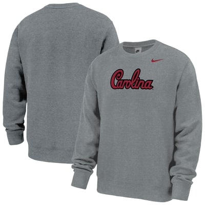 South Carolina Gamecocks Nike School Logo Club Fleece Sweatshirt - Gray
