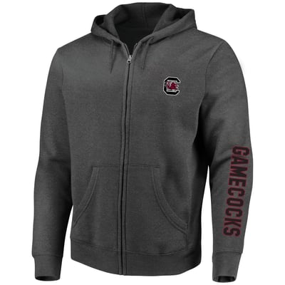 South Carolina Gamecocks Profile Big & Tall Full-Zip Hoodie - Heather Charcoal