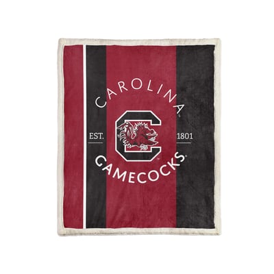 South Carolina Gamecocks Pegasus Block Stripe 50" x 60" Ultra Cozy Sherpa Blanket