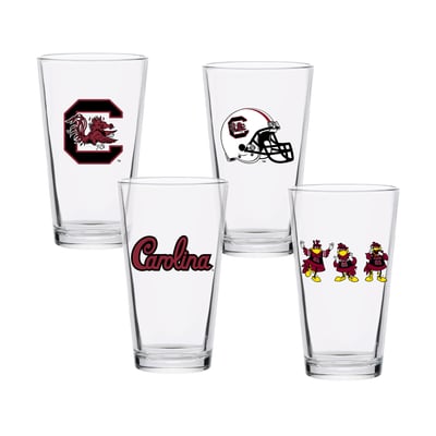 South Carolina Gamecocks 16oz. Collector Pint Glass Four-Piece Set