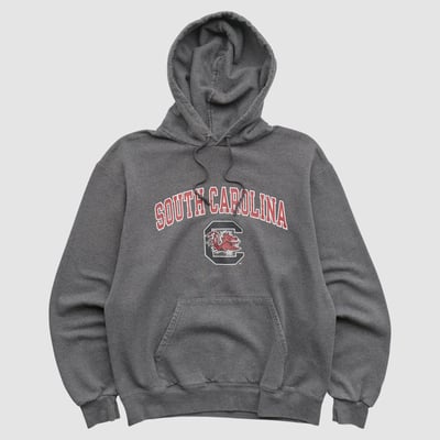 South Carolina Gamecocks Champion 2000s Hooded Pullover Sweatshirt - Charcoal - S by Fanatics Real Vintage