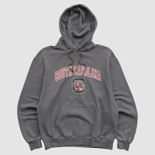 South Carolina Gamecocks Champion 2000s Hooded Pullover Sweatshirt - Charcoal - S by Fanatics Real Vintage
