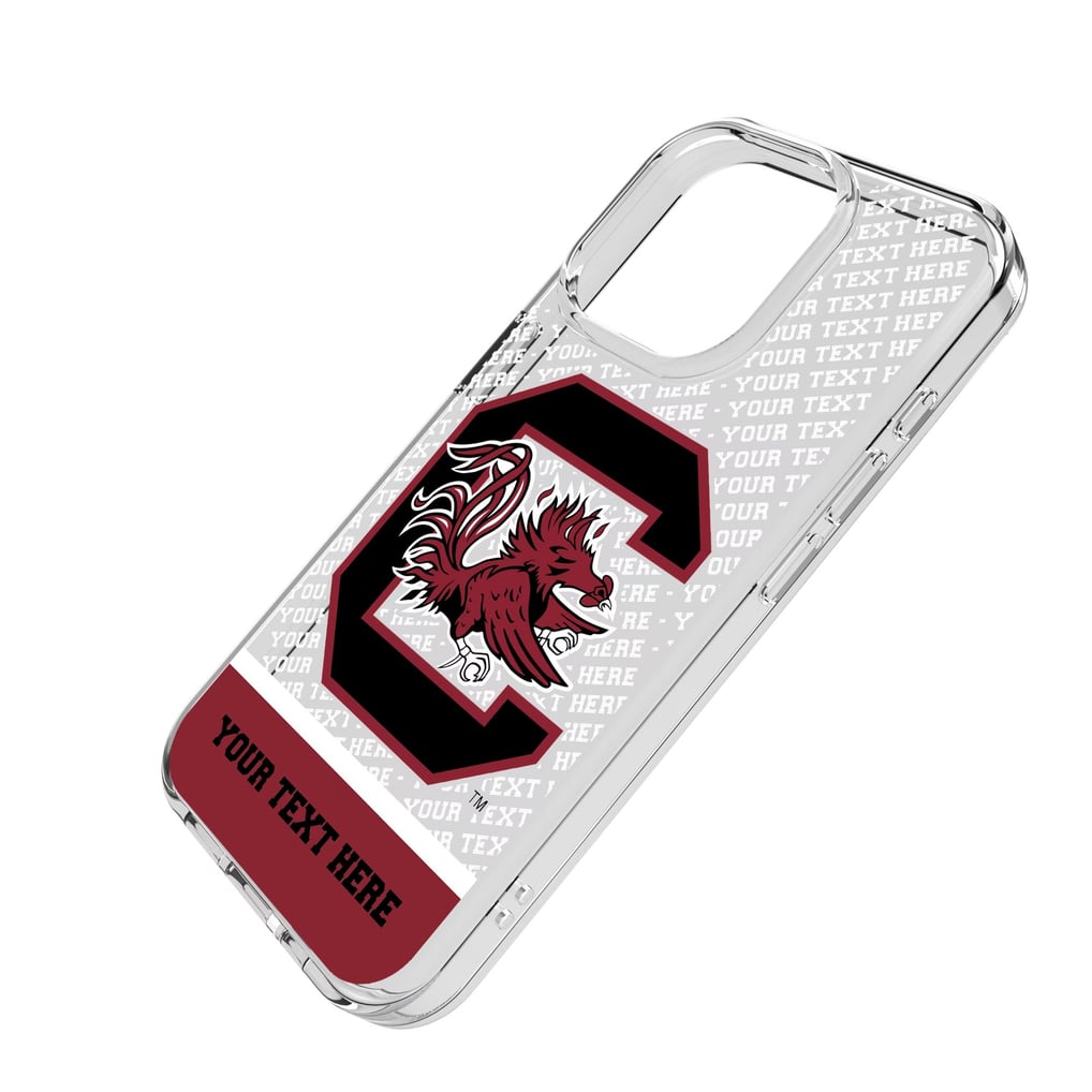South Carolina Gamecocks Endzone iPhone Personalized Clear Case