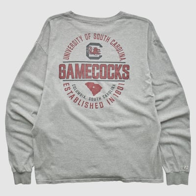 South Carolina Gamecocks Russell 2010s Long Sleeve T-shirt - Heather Gray - L by Fanatics Real Vintage