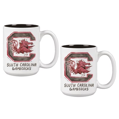 South Carolina Gamecocks Two-Piece 15oz. Laura Wilcox Mascot Mug Set
