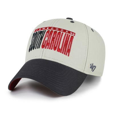 South Carolina Gamecocks '47 Unisex Half Block Text MVP Adjustable Hat - Gray/Black
