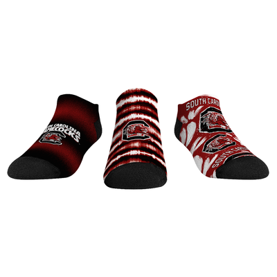  South Carolina Gamecocks Rock Em Unisex Make Some Noise Three-Pack Low-Cut Socks Set - Garnet