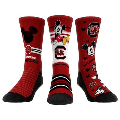  South Carolina Gamecocks Rock Em Unisex Disney Three-Pack Crew Socks