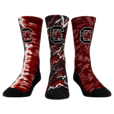 South Carolina Gamecocks Rock Em Unisex Three-Piece Team Tones Crew Socks Set