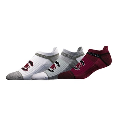  South Carolina Gamecocks Strideline Unisex Premium Low 3-Pack Ankle Socks Set