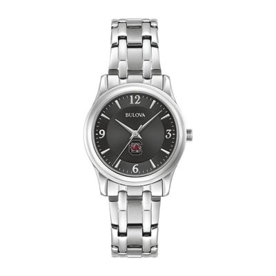 South Carolina Gamecocks Bulova Women's Corporate Collection Stainless Steel Watch - Black