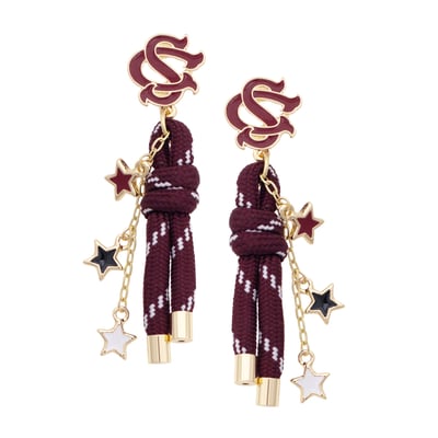 South Carolina Gamecocks CANVAS Style Women's Paracord Earrings