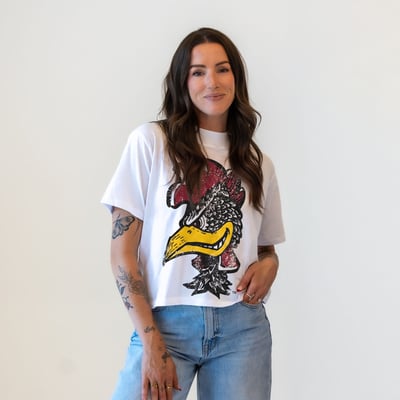  South Carolina Gamecocks Gameday Social Women's Vault Mascot T-Shirt - White